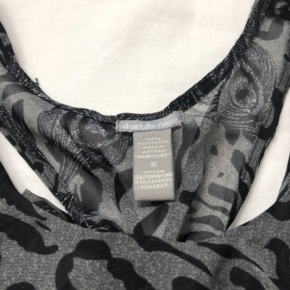 Charlotte Russe Chiffon Ruffle Tank Top - Picture 3 of 4